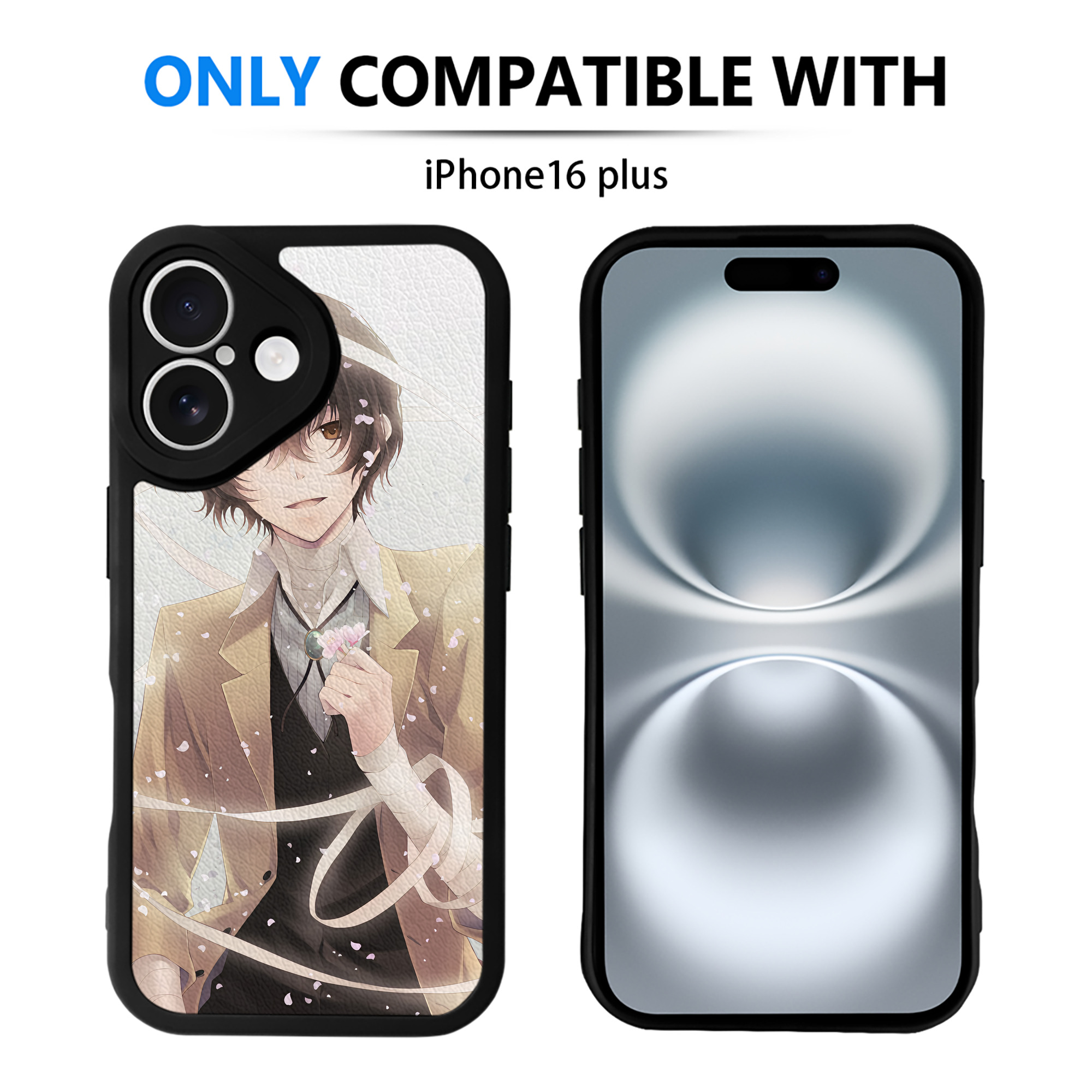 （画像用） 文豪ストレイドッグス Bungo Stray Dogs 【iPhone 16シリーズ対応】シリコンスマホケース（レザー調） 材質：シリコン